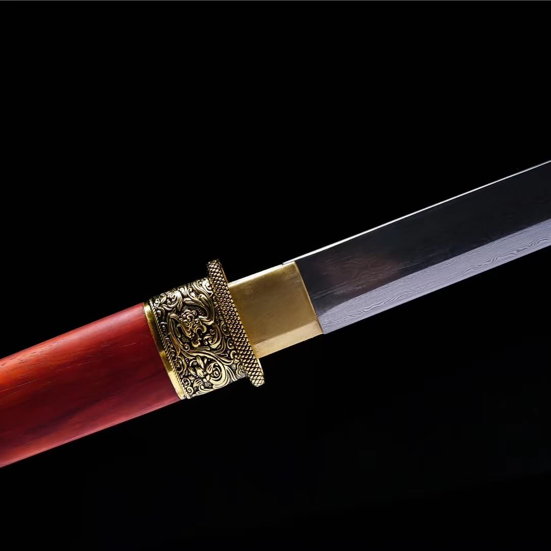 Han dao sword,Handmad(Damascus steel blade,Redwood scabbard)Full tang