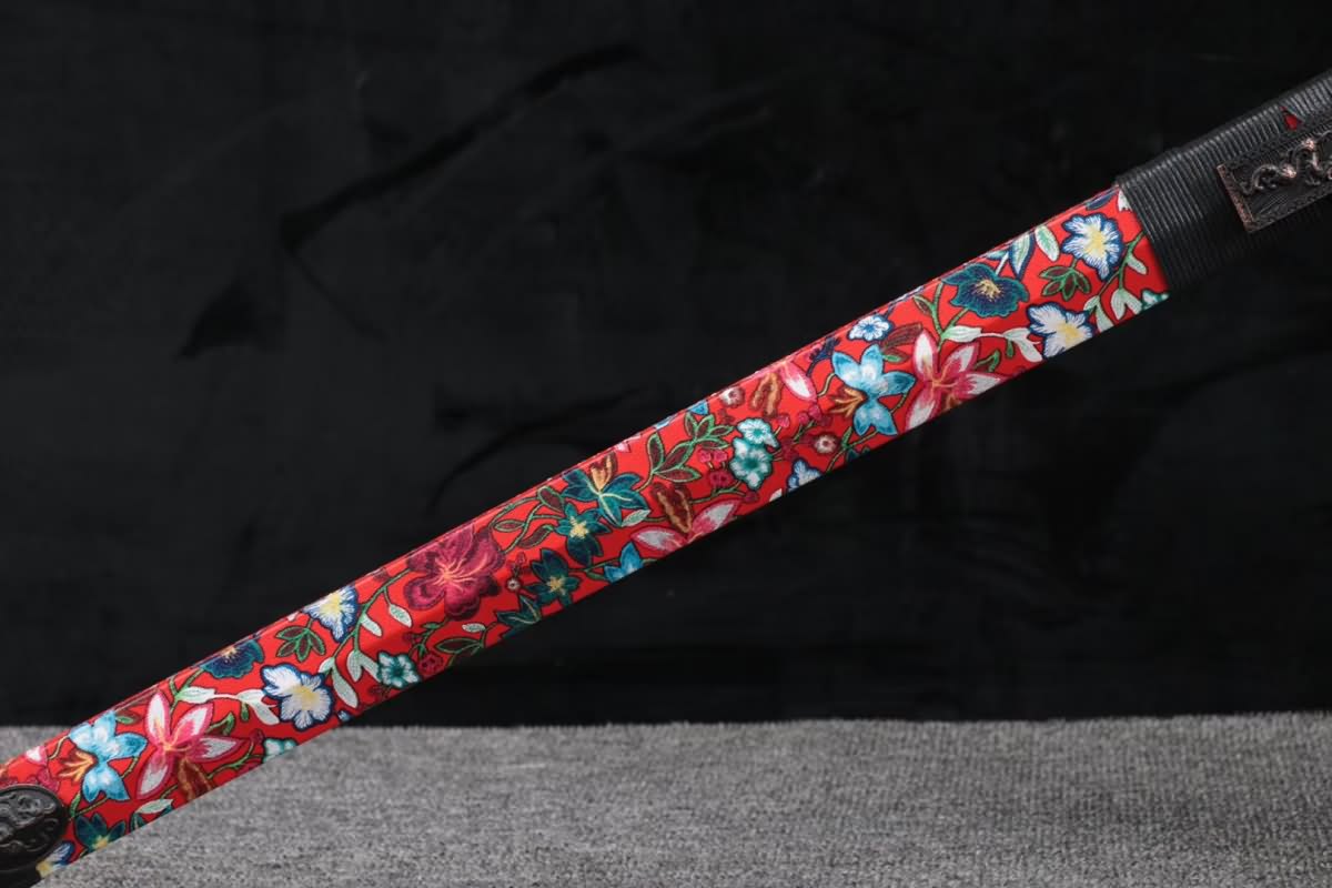 Han jian,Forged High carbon steel Octahedral blade,Color scabbard