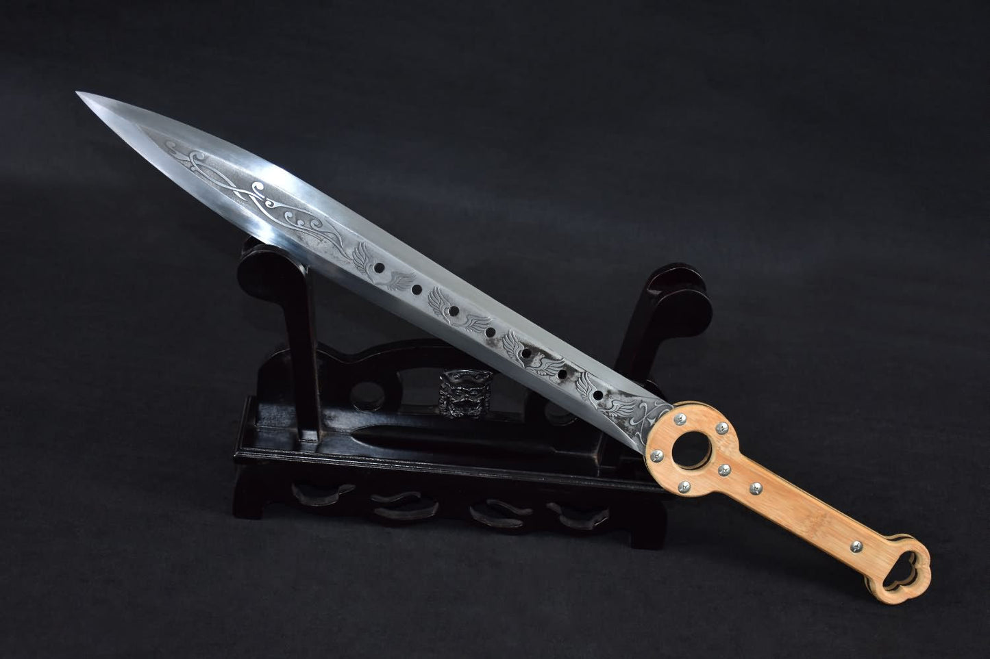 Full tang sword,High carbon steel blade,Leather scabbard