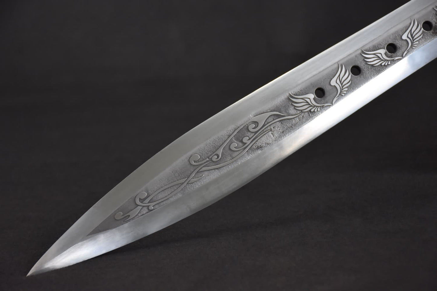 Full tang sword,High carbon steel blade,Leather scabbard