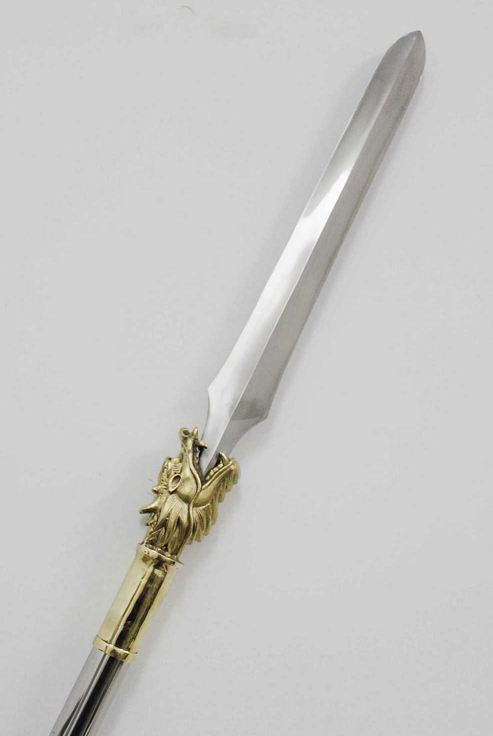 China dragon spear,Liuhe Pike,Stainless steel spearhead,Length 82 inch