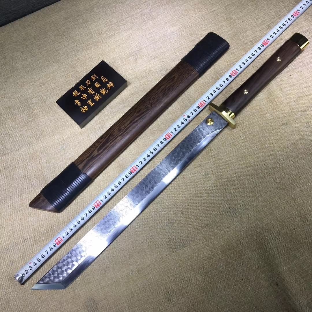 14 Blades dagger,High carbon steel etch blade,Rosewood