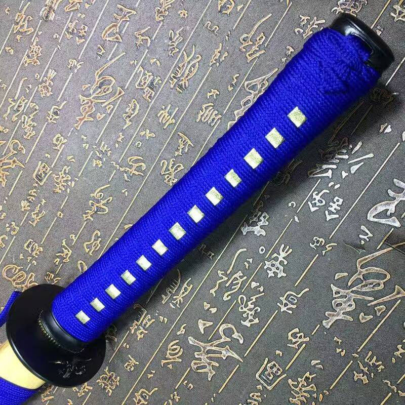 Samurai sword-High carbon steel blade-Ecru wood scabbard-Alloy fitted