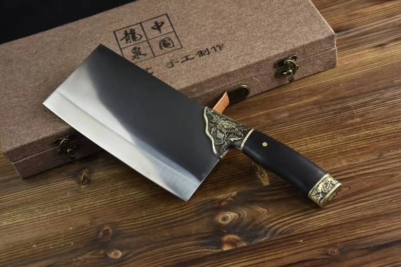 Handmade Traditional Chinese Forged Cleaver Chef Kitchen Knife Slicing Meat Tool