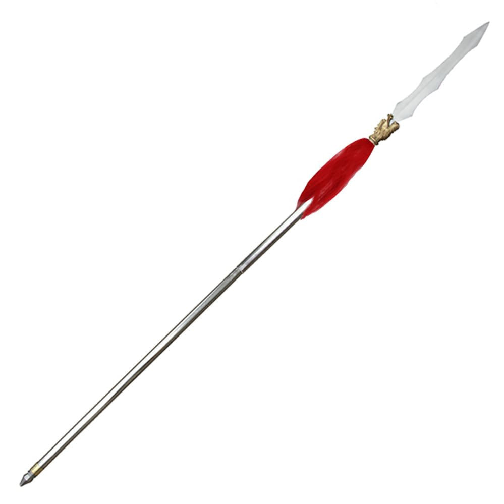 Chinese dragon spear,Stainless steel wave spearhead,Length 82 inch