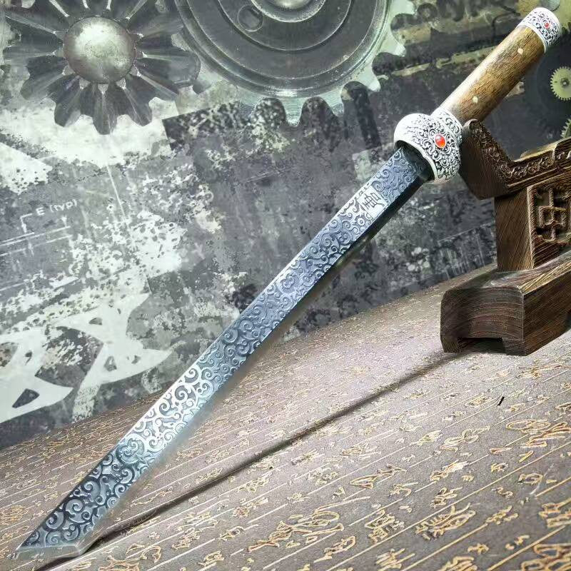 Dagger,short swords,High carbon steel blade,Rosewood scabbard