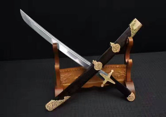 Sword,Asura scimitar(Folded steel,Ebony Scabbard,Brass fitting)Length 30"