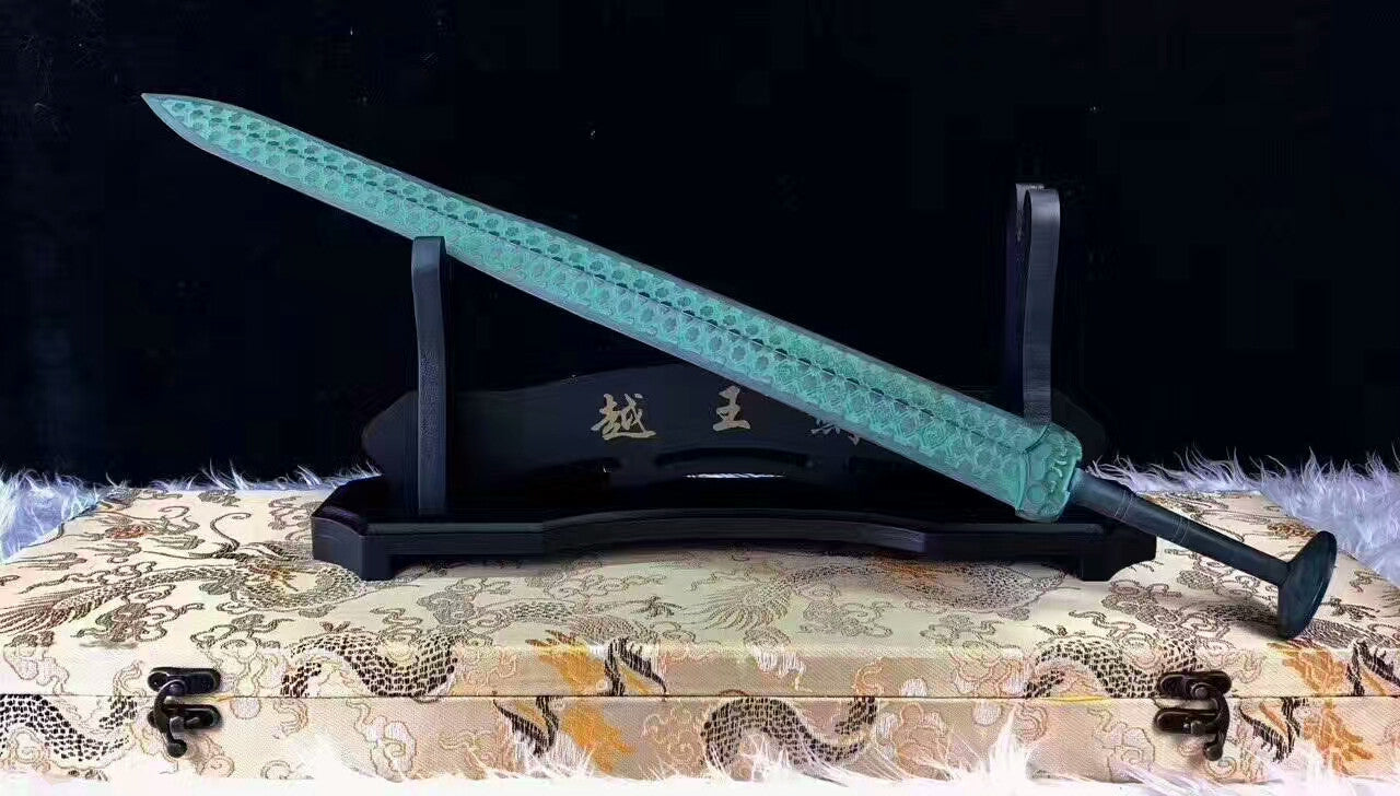 Bronze sword,Overall brass production,Green surface,Sword of Goujian replica