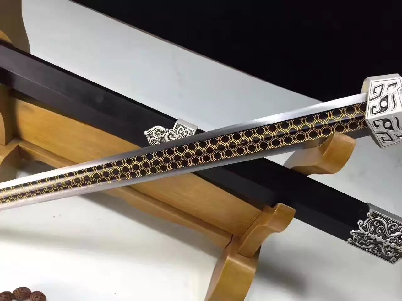 CHIBI sword,High carbon steel,Wood scabbard,Alloy fitting&Handmade art