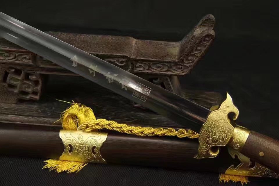 Training sword,Tai chi swords,Stainless steel,Rosewood scabbard,Brass parts