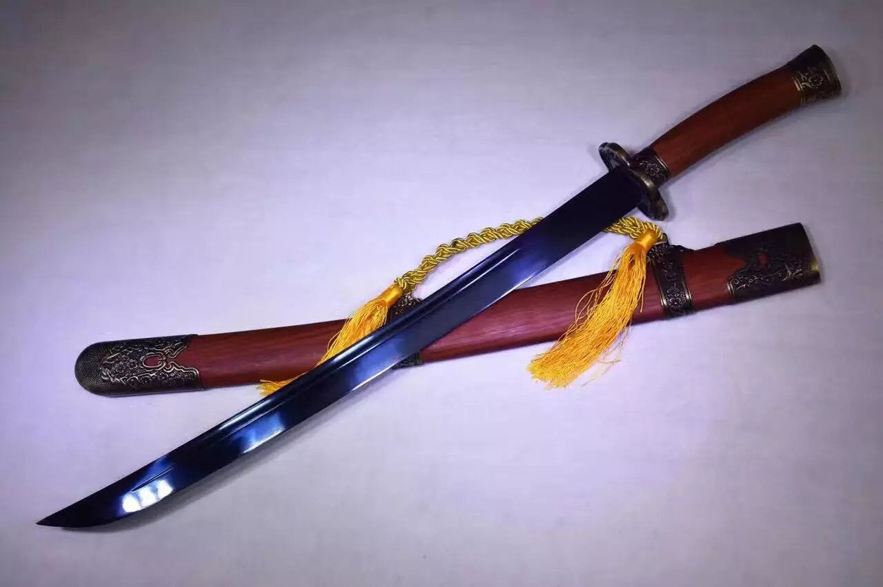 Broadsword,High carbon steel blue blade,Redwood,Alloy fittings