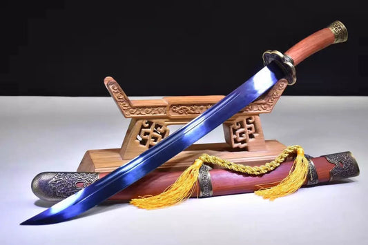 Broadsword,High carbon steel blue blade,Redwood,Alloy fittings