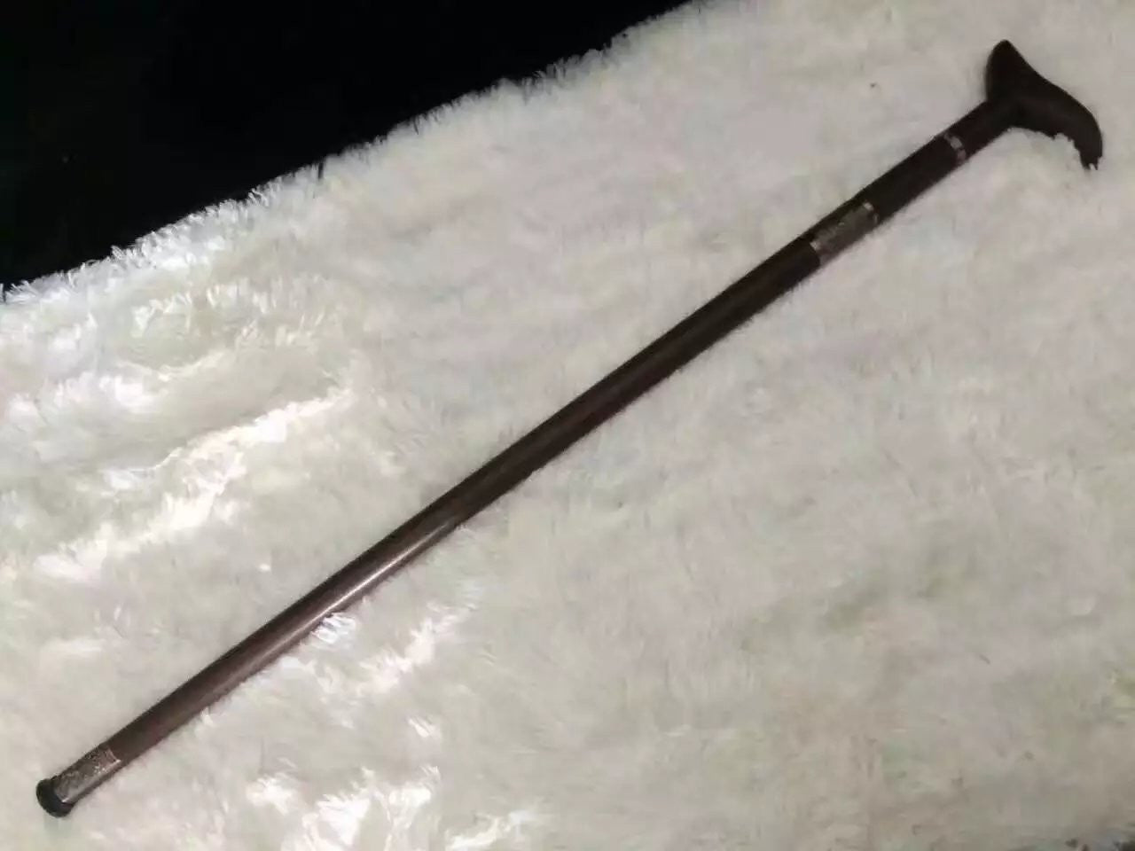 Walking stick sword,Medium carbon steel,Rosewoodscabbard,Alloy fitting,Full tang,Length 35 inch