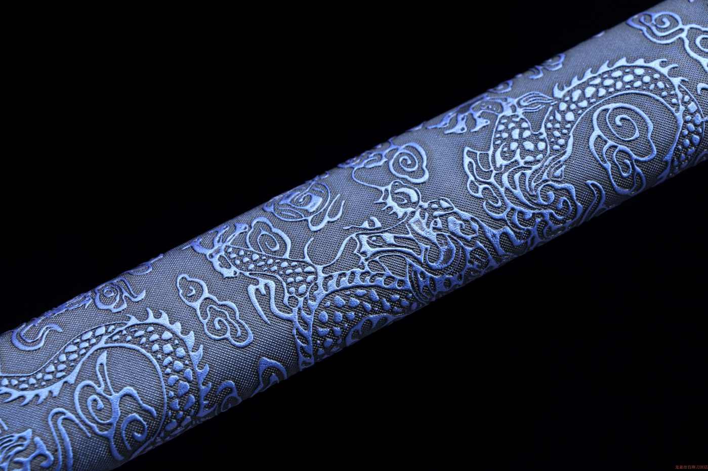 Qing dao swords,High carbon steel black blade,Blue Pu scabbard