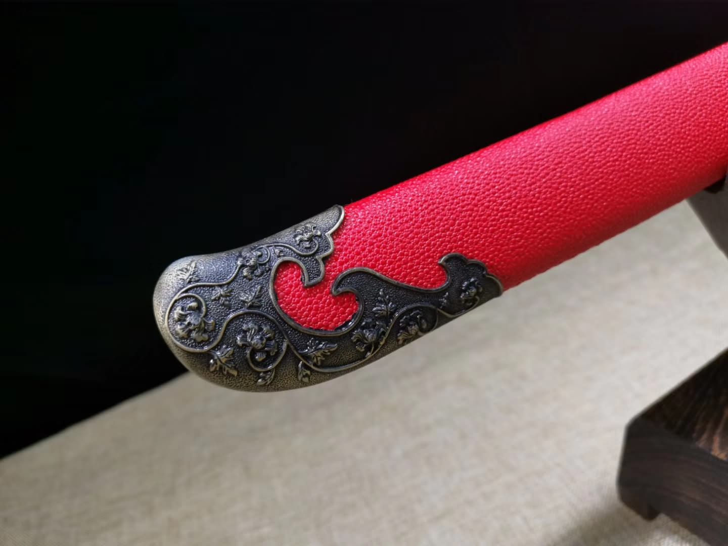 Red scabbard Broadsword,High carbon steel blade