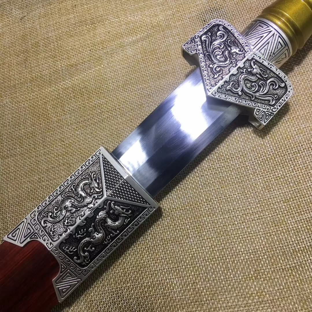 Tsing Lung sword,High carbon steel blade,Redwood scabbard,Alloy