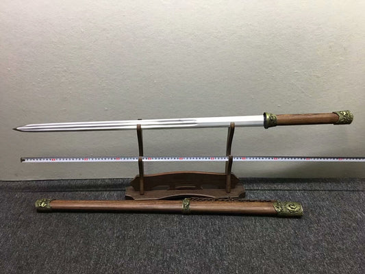 Longquan sword,High carbon steel etch blade,Rosewood,Alloy fittings