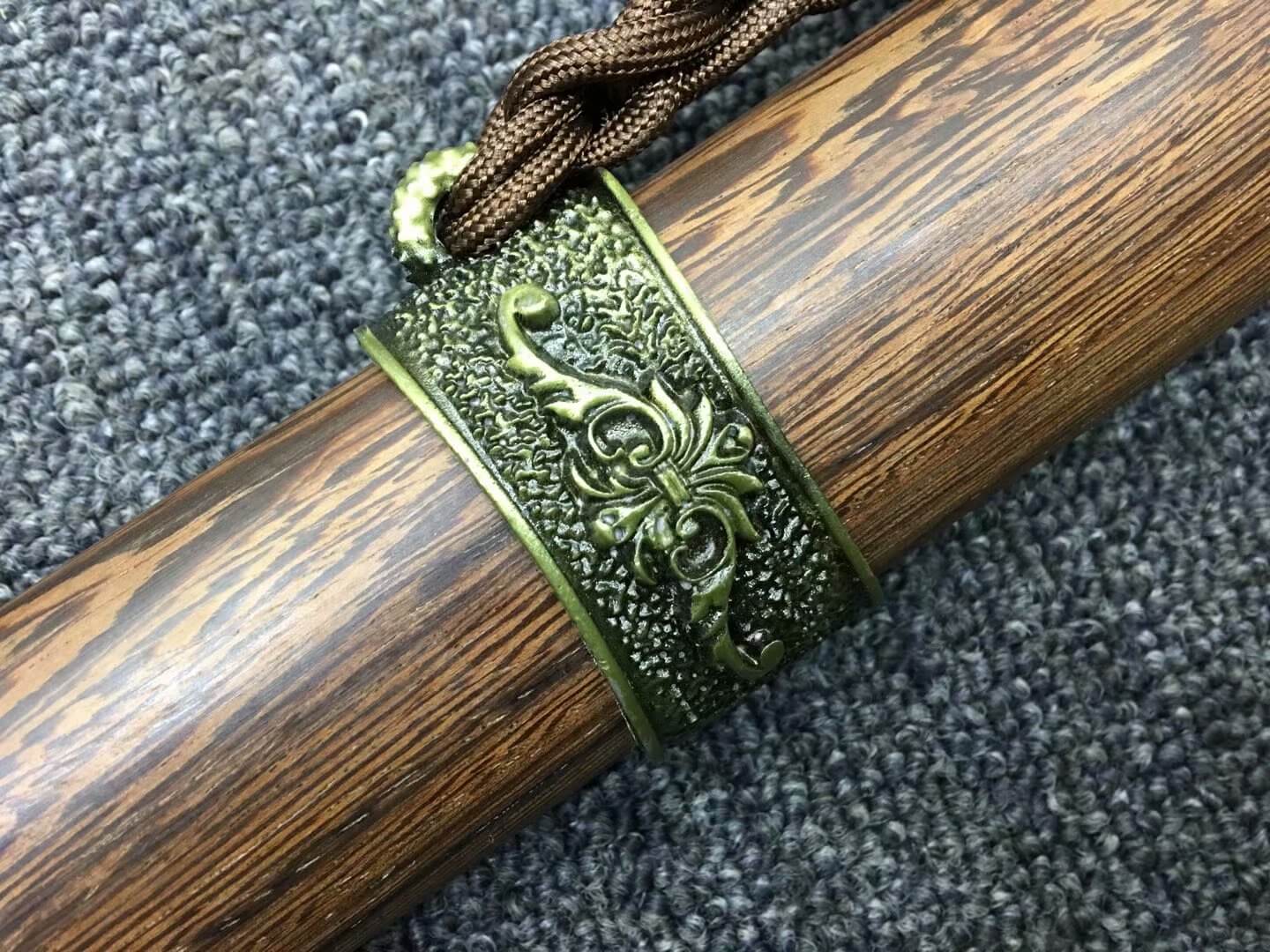 Longquan sword,High carbon steel etch blade,Rosewood,Alloy fittings