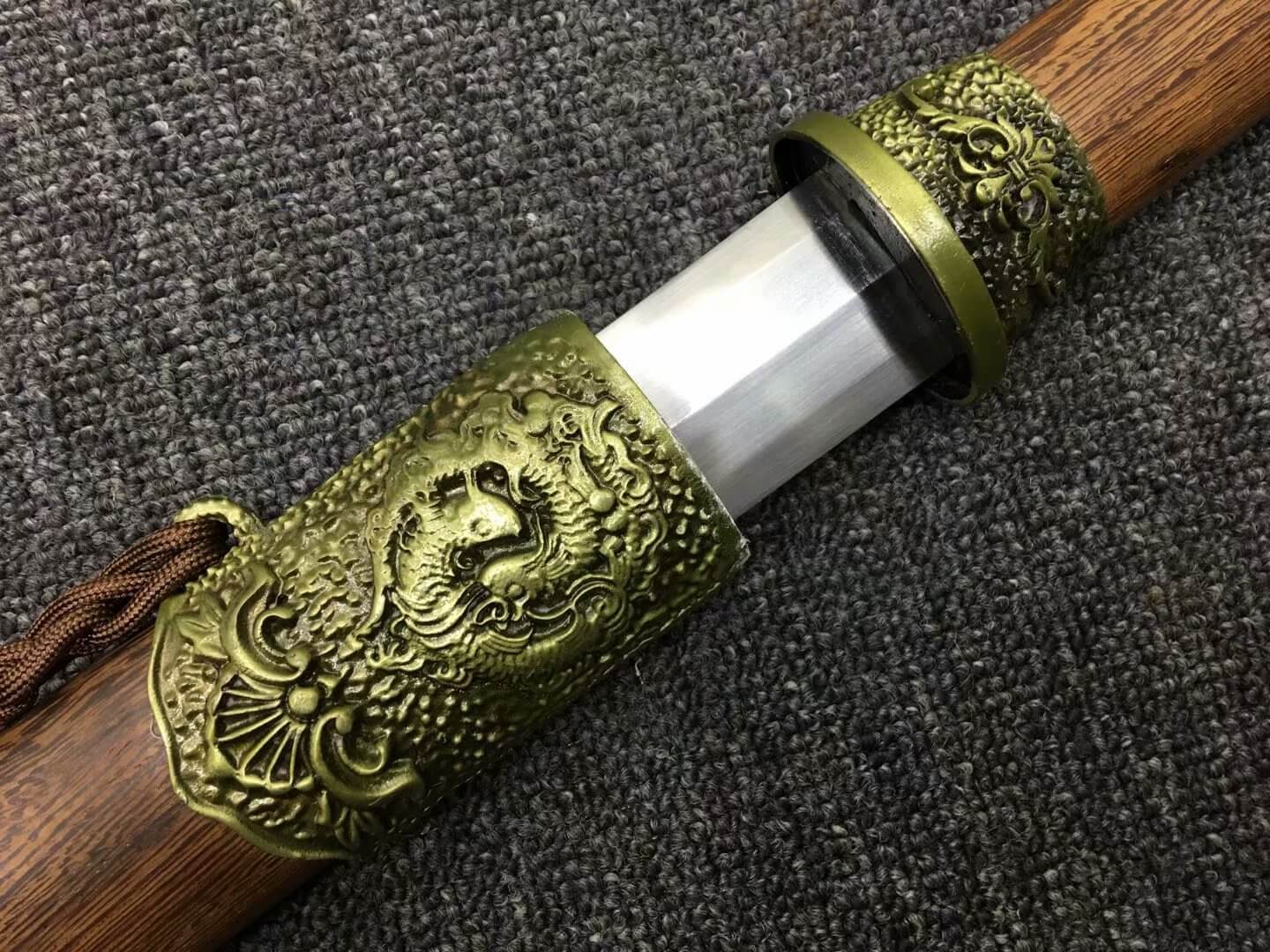 Longquan sword,High carbon steel etch blade,Rosewood,Alloy fittings