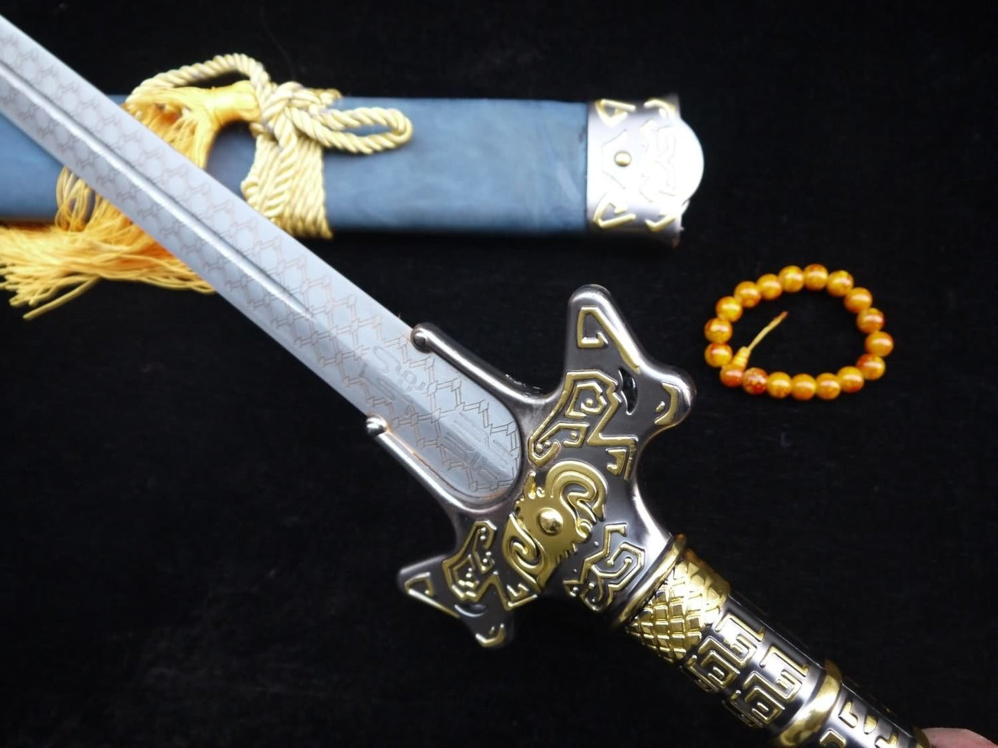 Cosplay sword,Yuanhong jian,High carbon steel blade,Alloy fittings