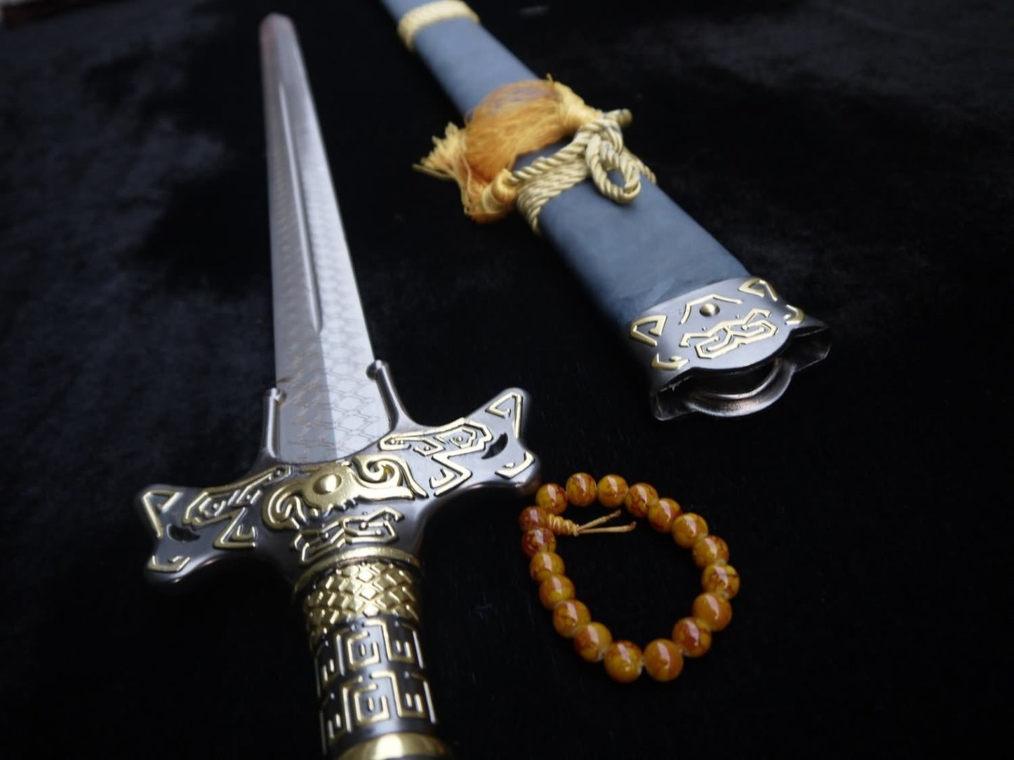 Cosplay sword,Yuanhong jian,High carbon steel blade,Alloy fittings