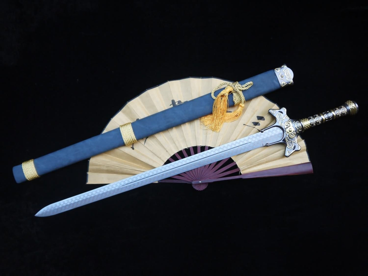 Cosplay sword,Yuanhong jian,High carbon steel blade,Alloy fittings