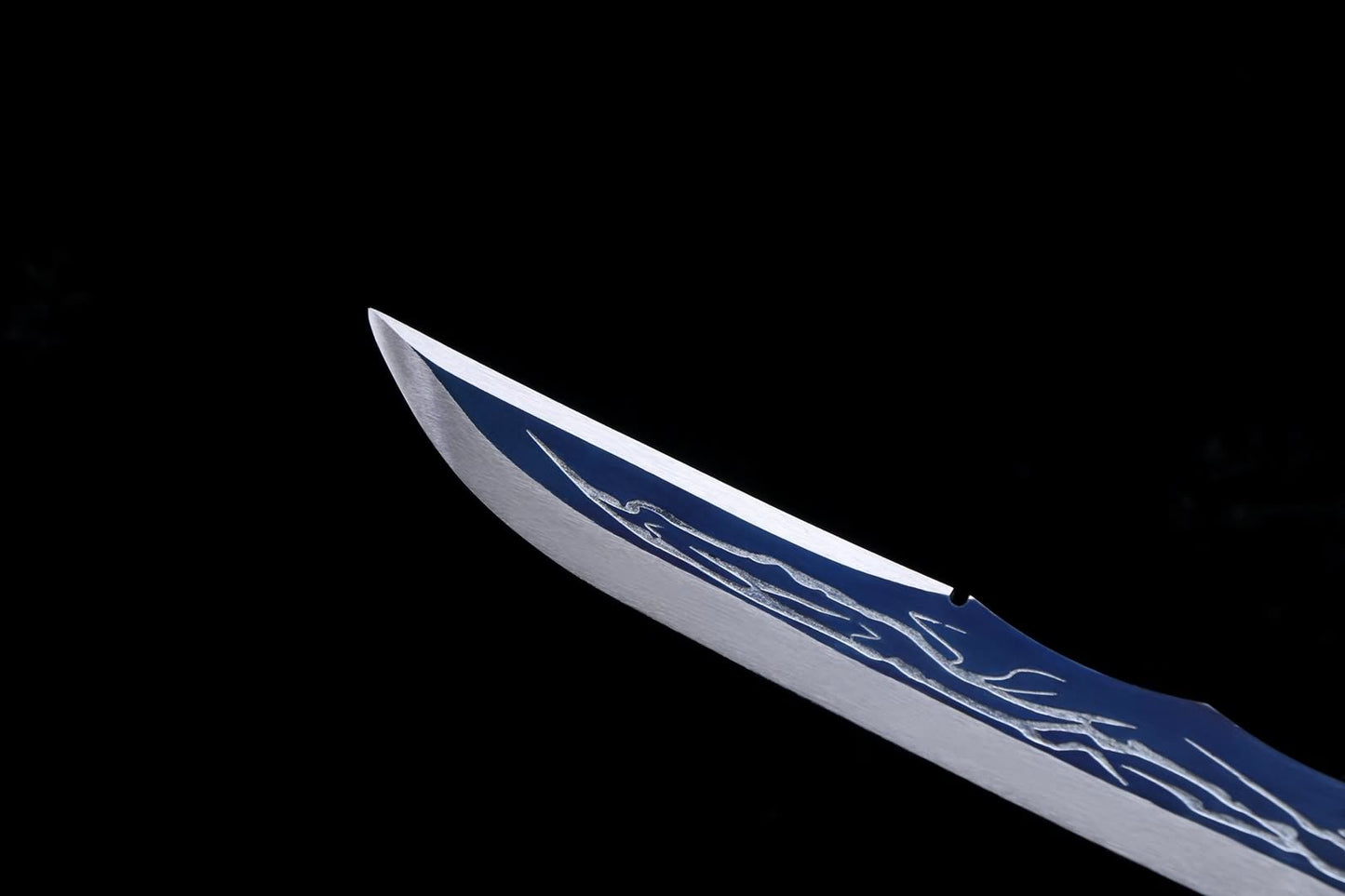 Broadsword,High carbon steel blue blade,Full tang,Solid scabbard