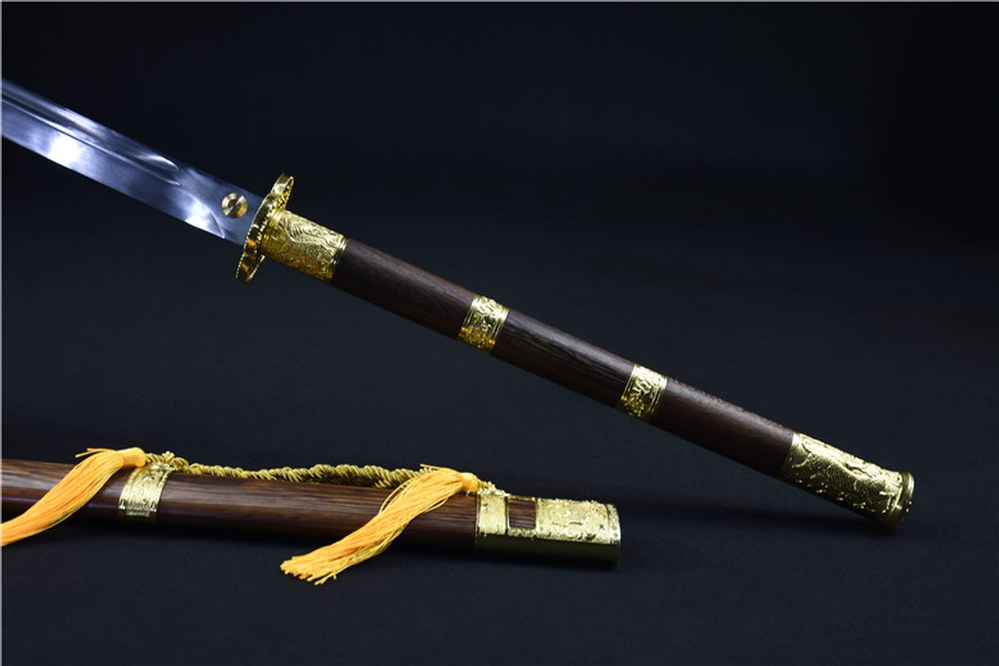 Golden Dragon Saber(High carbon steel blade,Rosewood)Full tang