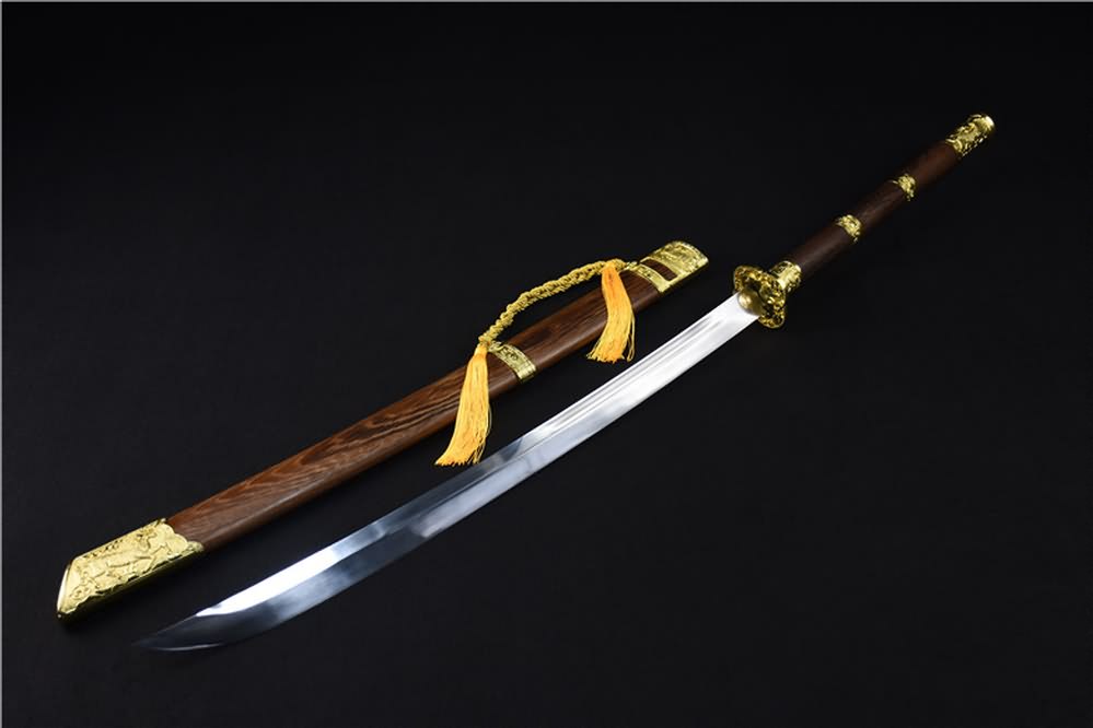 Golden Dragon Saber(High carbon steel blade,Rosewood)Full tang