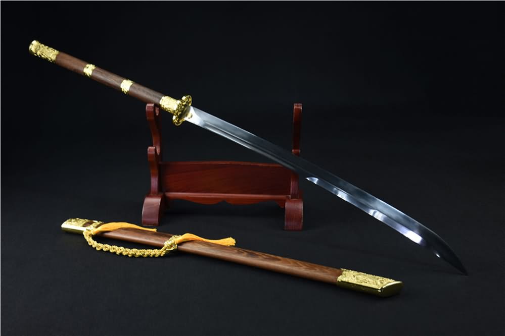 Golden Dragon Saber(High carbon steel blade,Rosewood)Full tang