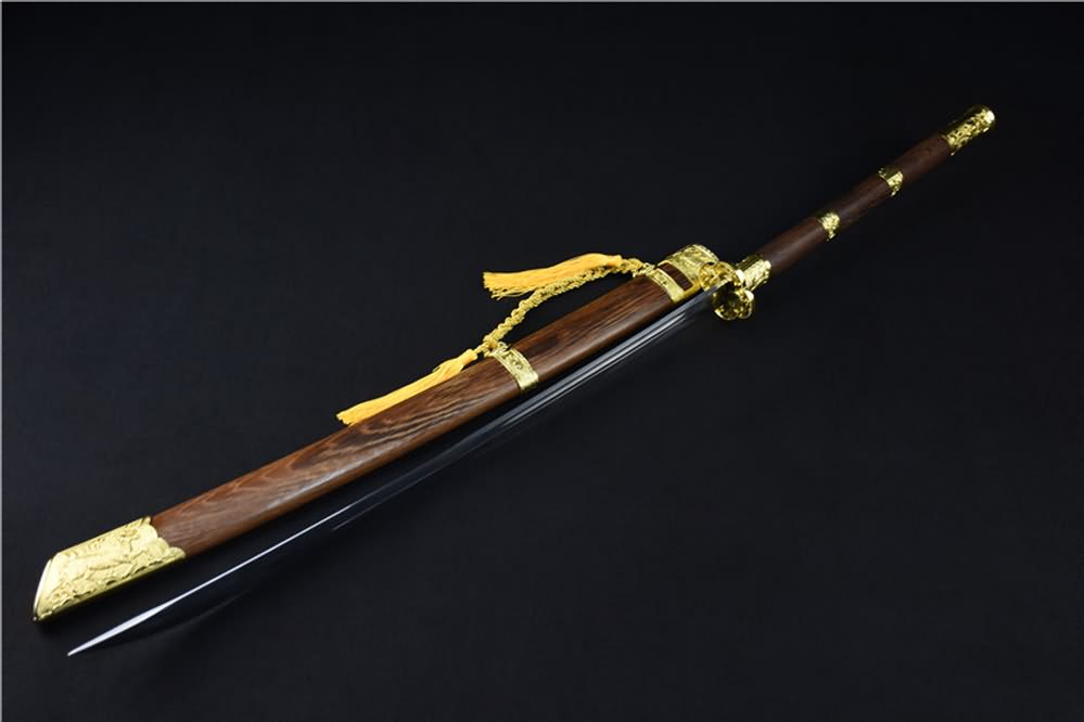 Golden Dragon Saber(High carbon steel blade,Rosewood)Full tang