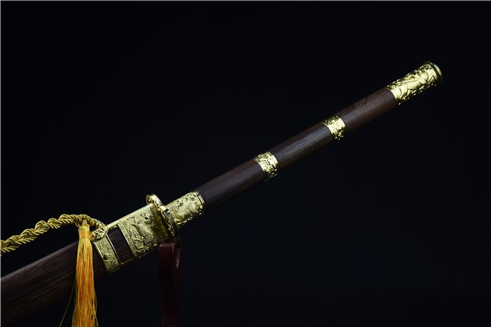 Golden Dragon Saber(High carbon steel blade,Rosewood)Full tang