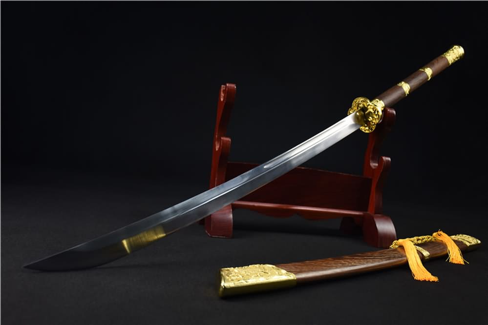 Golden Dragon Saber(High carbon steel blade,Rosewood)Full tang