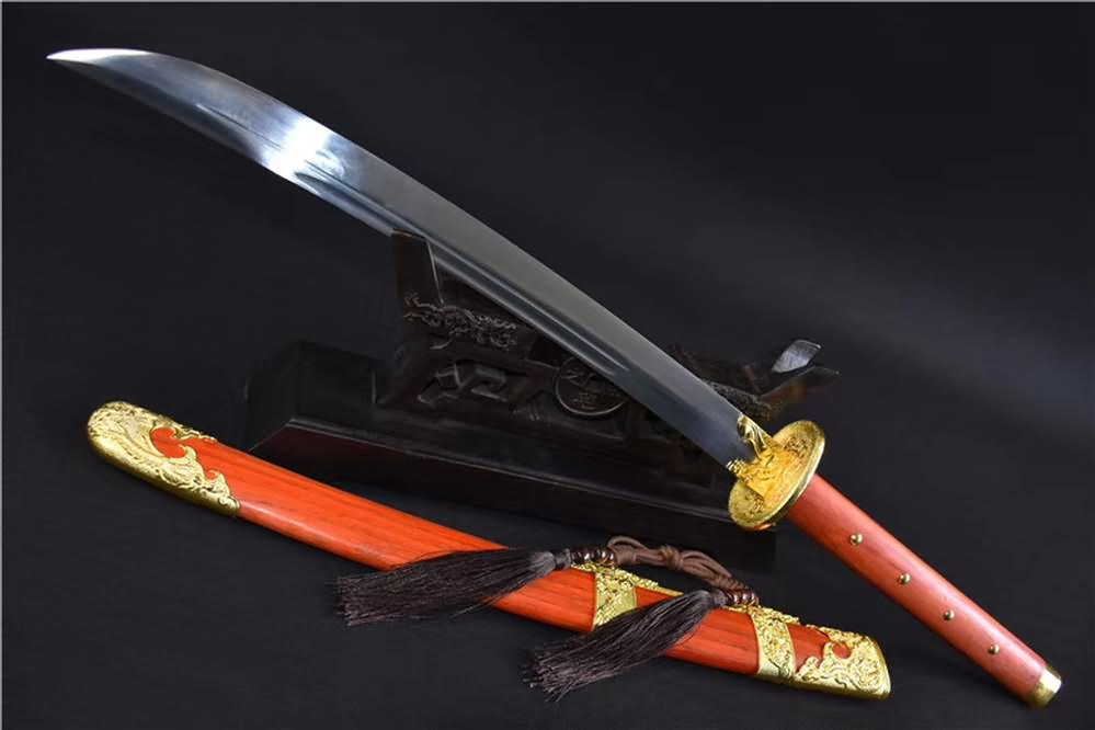 Broadsword(High carbon steel blade,Redwood scabbard)Full tang&Handmade art