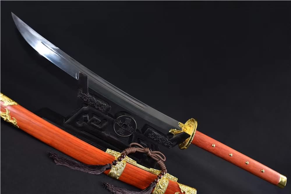 Broadsword(High carbon steel blade,Redwood scabbard)Full tang&Handmade art