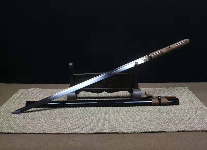 Ninja samurai Sword,High manganese steel,Black scabbard,Alloy fitting,Full tang