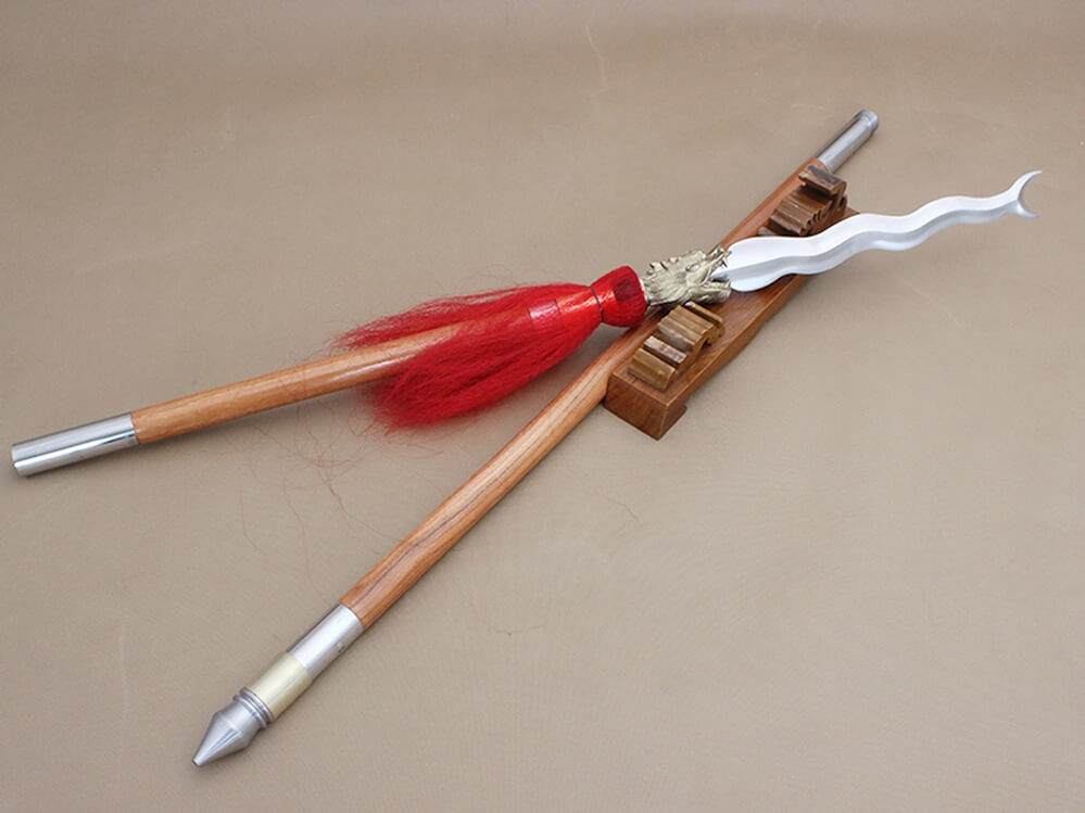 Zhang eight snake spear/Stainless steel Spearhead/Wood rod