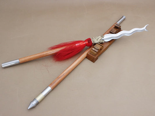 Zhang eight snake spear/Stainless steel Spearhead/Wood rod