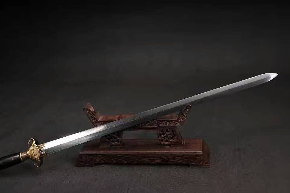 Song swords(Folded steel blade,Ebony Scabbard,Brass fitting)Full tang