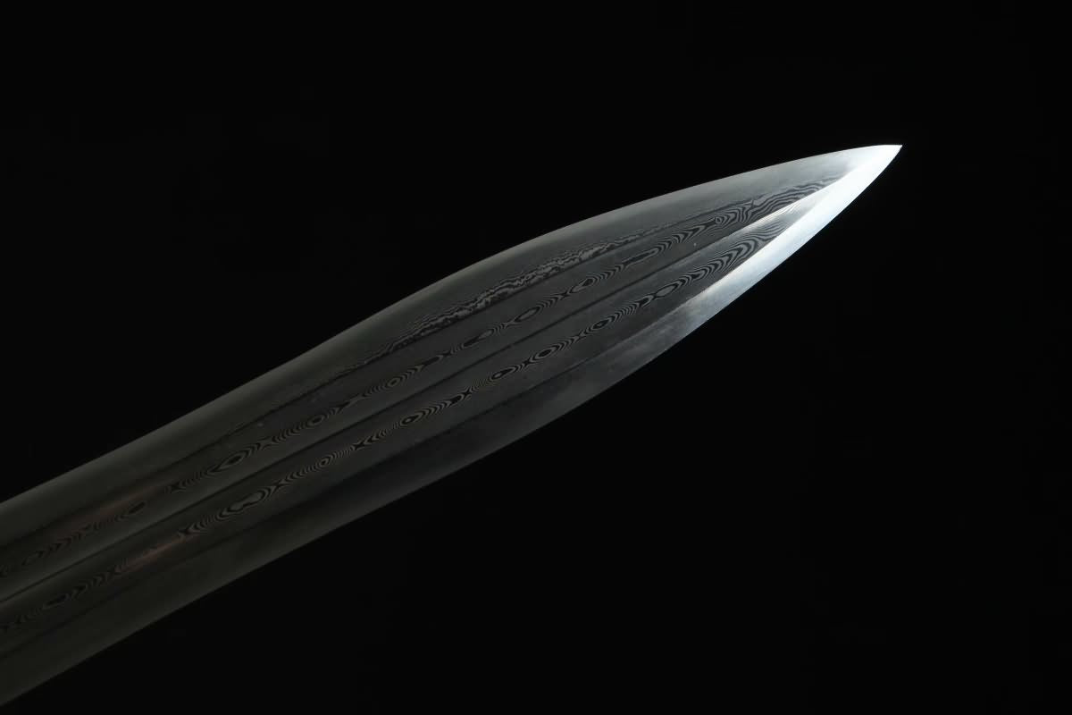 Chinese Traditional Spear Forged Damascus Steel Spearhead