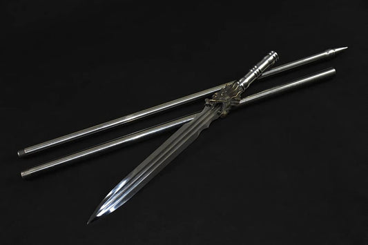 Spear/Dragon lance/High manganese steel Spearhead,Stainless steel rod