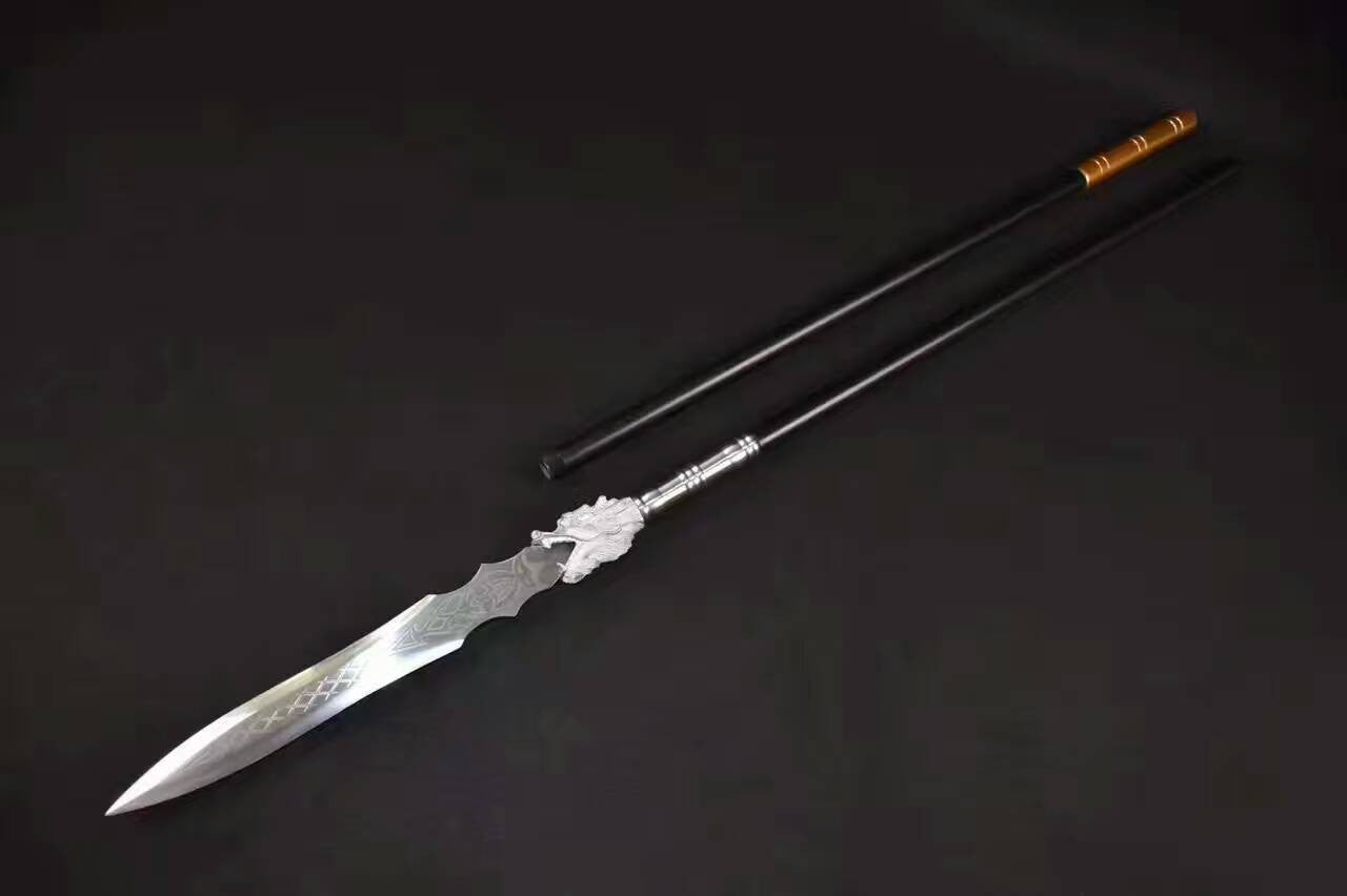 Dragon lance spear High carbon steel Spearhead,Stainless steel rod