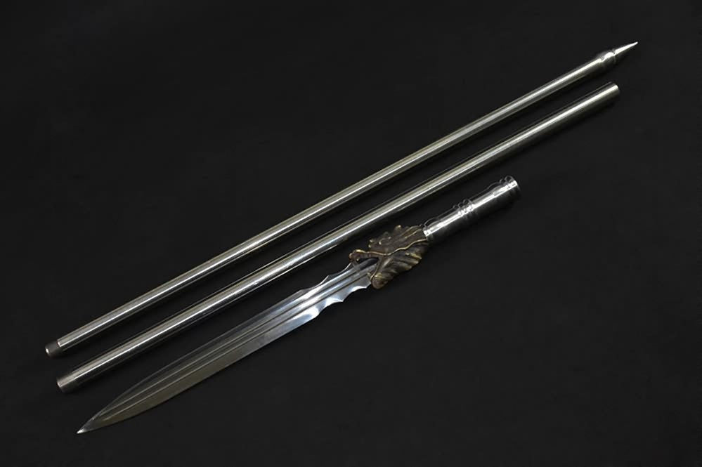 Spear/Dragon lance/High manganese steel Spearhead,Stainless steel rod