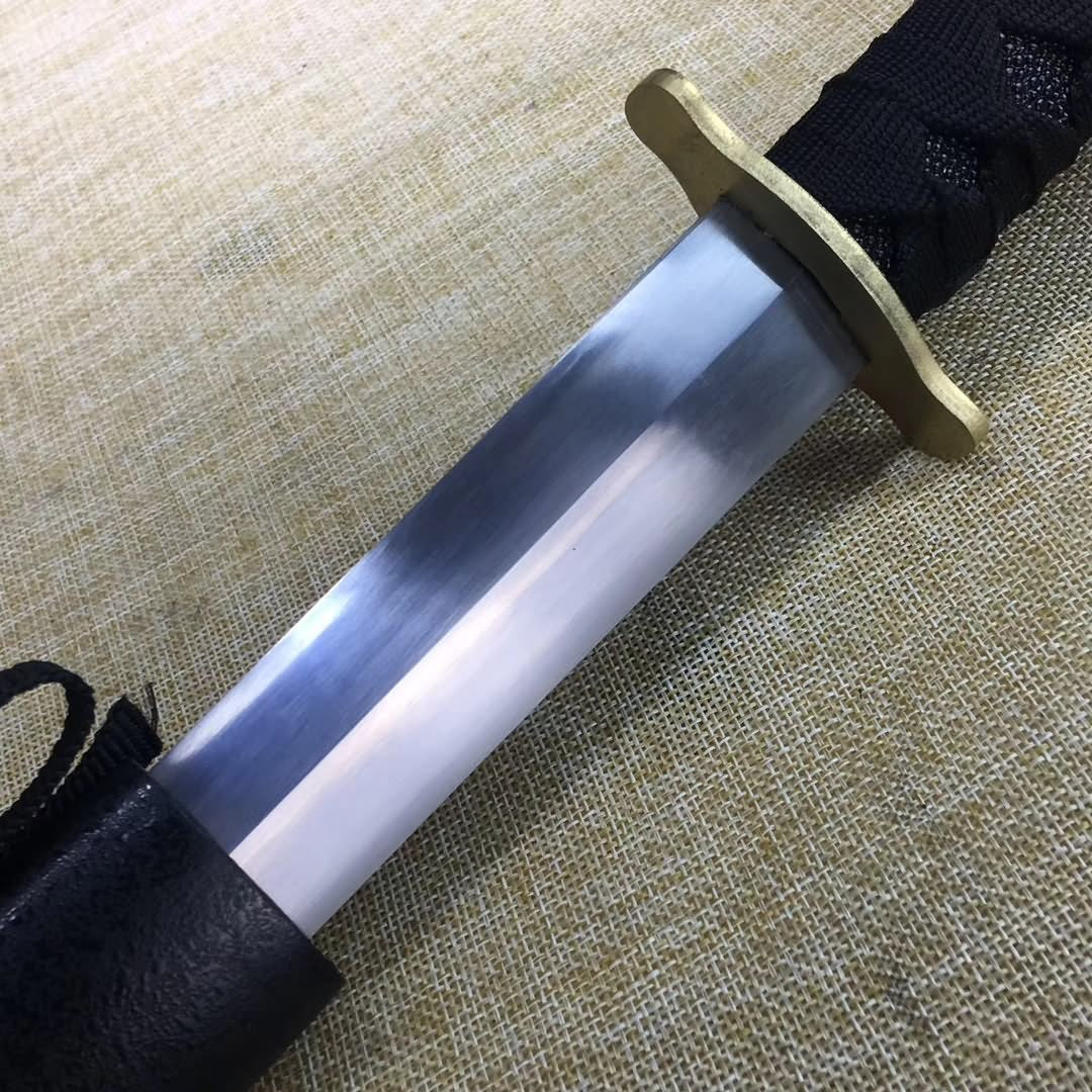 Jian sword,High carbon steel blade,Black scabbard,Full tang