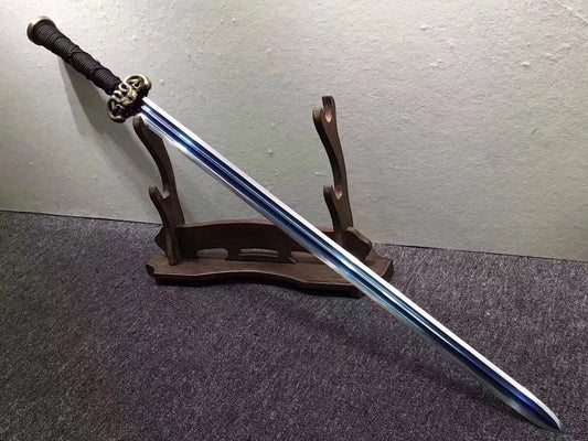 Han jian sword,High carbon steel blue blade,Brass fittings