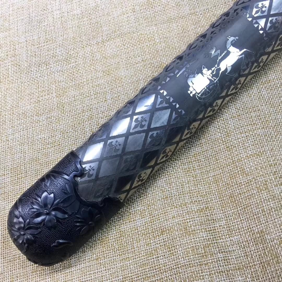 Tang jian,Handmade art,Stainless steel blade,Alloy scabbard