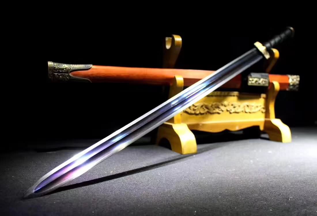 Double Dragon han sword,High carbon steel blade,Kirsite fittings&Handmade art