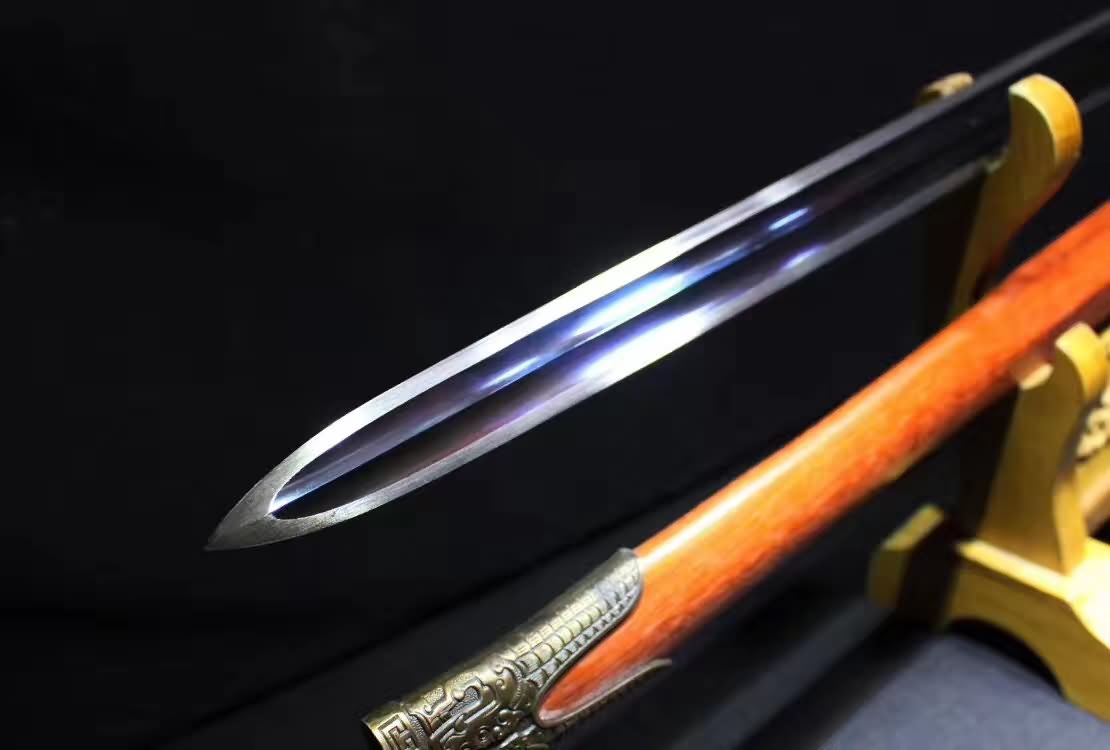 Double Dragon han sword,High carbon steel blade,Kirsite fittings&Handmade art