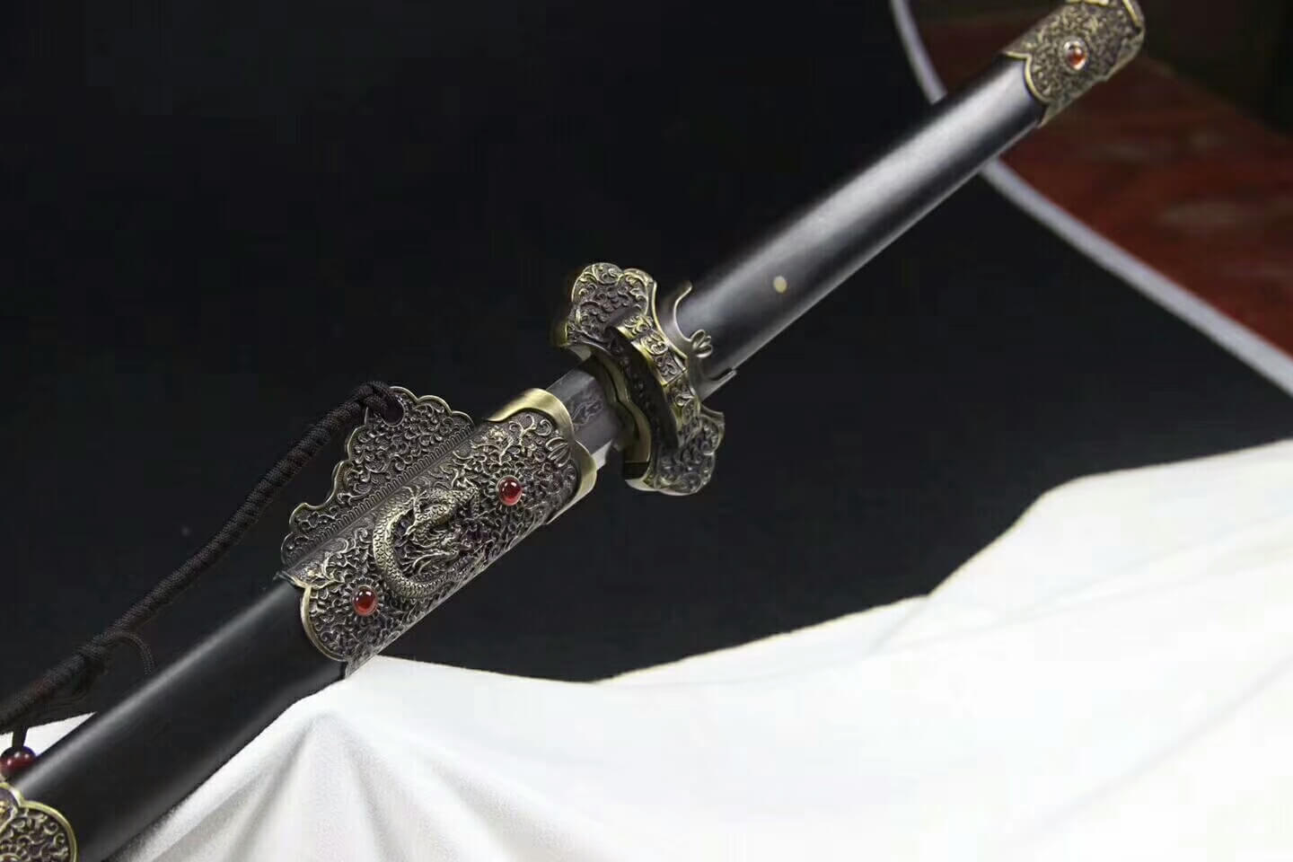 Agate Tang sword,Damascus steel blade,Alloy fittings&handmade art