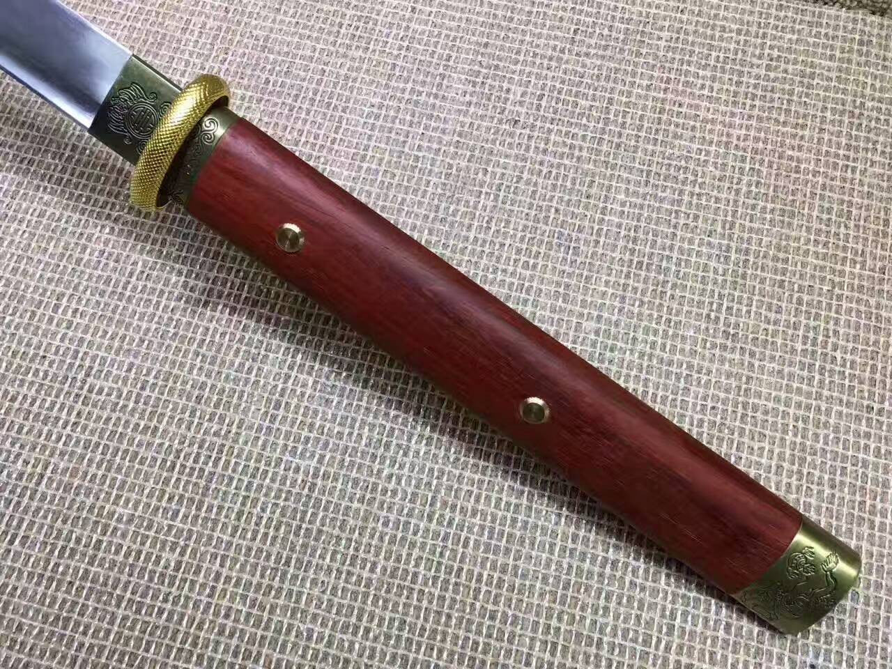 Simple straight sword,Handmade knife,High manganese steel,Redwood scabbard,Full tang,Length 40 inch